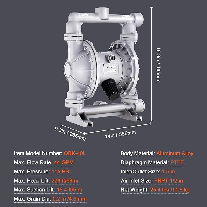1.5" Air-Operated Double Diaphragm Pump