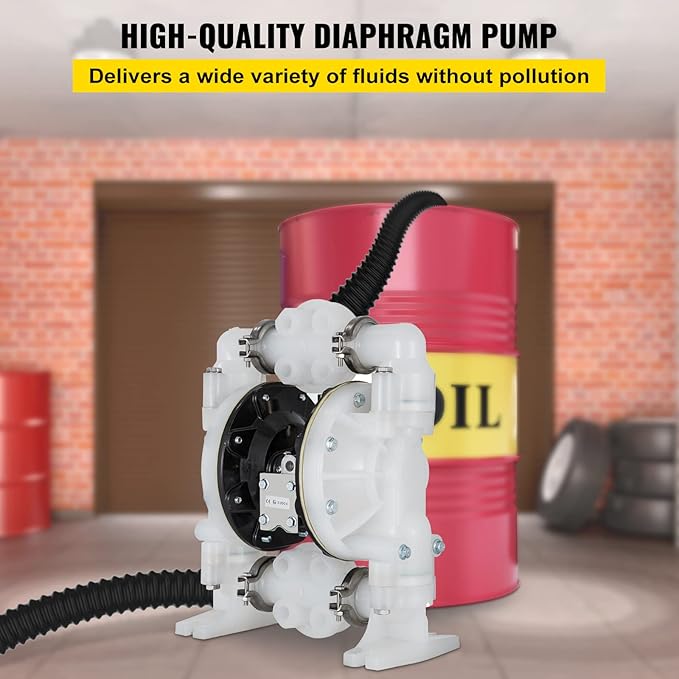 1" Air-Operated Double Diaphragm Pump Polypropylene