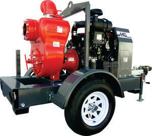 MultiQuip MQ600HTB 6" Trash Pump on Trailer