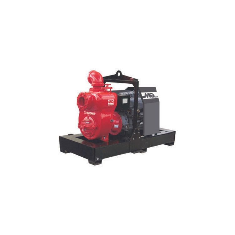 MultiQuip MQ600H 6" Trash Pump, Skid Mount