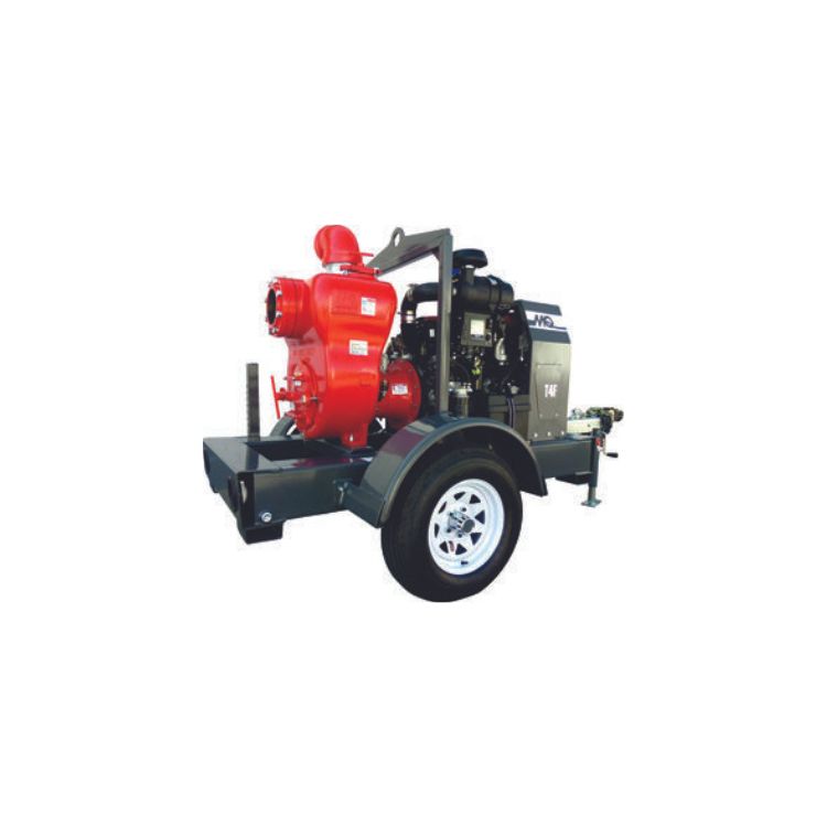 MultiQuip MQ600HTB 6" Trash Pump on Trailer